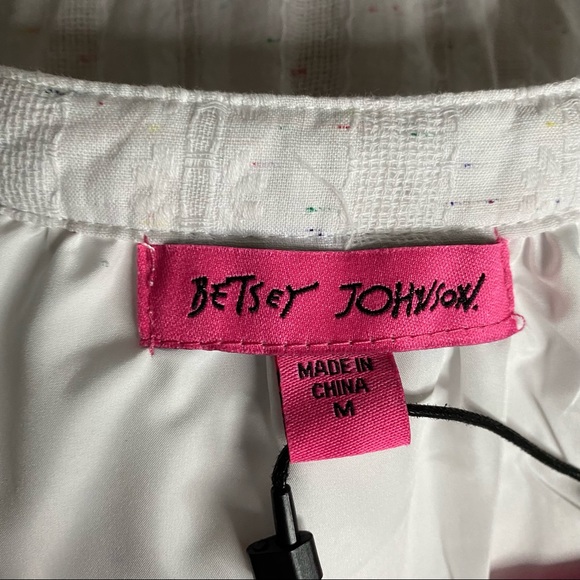 Betsey Johnson spectator puff sleeve midi dress M - Picture 8 of 11